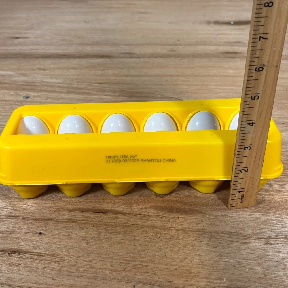 Hauck USA Inc Matching Eggs Educational Shape Sorter Toy 12pc Yellow Carton